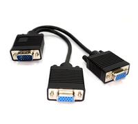 kenable SVGA Moniteur Diviseur 2 Voies 1 x 15pin Fiche Vers 2 x 15pin Femelles Noir