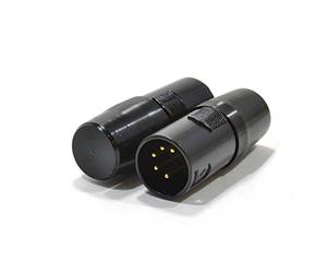 kenable Terminateurs DMX XLR 5 Broches Noirs 110Ω pour Systèmes d'Éclairage de Scène et Effets [Lot de 2]