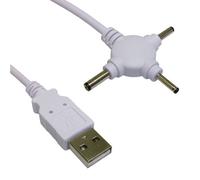 kenable Triple Tête USB Alimentation câble DC 2,5 mm 3 mm & 3,5 mm DC Jack 1,5 m [1.5 mètre]