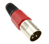 kenable XLR 3 Broches Mâle Microphone Soudure Résiliation Fiche pour 8 mm Câbles Rouge [Male]