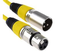 kenable XLR 3 Broches microphone Cordon Mâle Vers Femelle l'audio câble Jaune 1 m [1 mètre/1m]