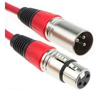 kenable XLR microphone Cordon Mâle Vers Femelle l'audio câble Rouge 0,3 m 30 cm [0.3 mètre/0,3m]