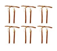 KENANLAN 24pcs Velvet Bows Ornement Fait à la Main à la Main de la Couronne D'arbre à la Main, Arcs de Ruban de Noël Vintage avec Cravate en or pour à la Maison (Café sombre)