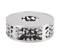 KENANLAN Accessoires de thé, Chauffage à Théâtre, Réchauffeur de Bougie en Acier Inoxydable avec Design Creux, pour Un Usage Domestique (Trou irrégulier)