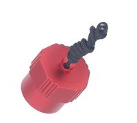 KENANLAN Capeur de Poussière de Plongée DIN avec Cordon de Rétention, Bouchon de Poussière de Soupape de Réservoir en Alliage en Aluminium, Idéal pour Le Régulateur de Première étape de (Rouge)