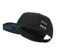 KENANLAN Casquette Bluetooth, 29 x 24 x 2 avec haut-parleur Bluetooth 5.0 sans fil Smart Speaker Casquette de baseball Hommes Femmes Sports de plein air Fitness (A)