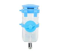 KENANLAN Dispensateur d'eau pour Animaux de Compagnie, Accrochable Réglable 4 Engrenages 350 ML Dispecteur de Bouteille d'eau pour Petit Animal, Buse Intégrée, Presque Pas Dégoulinant, (Bleu)