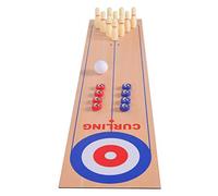 KENANLAN Jeu de Palets, 25 * 8 * 8 3 en 1 Table Curling Game Bowling Shuffleboard Set de Table Jeux de Famille pour de Fête à la Maison pour Enfants et Adultes
