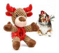 KENANLAN Jouet de Chien de Noël, Sonnerie de Wapite en Peluche pour Les Chiens Moyens et Grands, Jouet de Chien de Wapitis de Noël