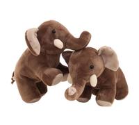 KENANLAN Jouet éléphant en Peluche Mignonne, Super Doux en Peluche de Coton 3D Doux, Confortable à étreindre, Un Enfant la Journée pour Enfants, la Saint-Valentin, Les Anniversaires (Brun)