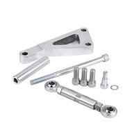 KENANLAN Kit de Support, Kit D'alternateur en Aluminium Poli avec 350, Kit Complet pour Moteur à Petit Bloc, adapté aux Applications à Courroie Serpentine/V