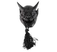 KENANLAN Masque Prajna d'Halloween, masque en latex japonais pour cosplay - Chapeau démon d'horreur en latex, fantôme effrayant Demon - Accessoires de performance