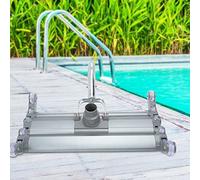 KENANLAN Nettoyeur d'aspiration de piscine en alliage d'aluminium de qualité supérieure - Outil d'angle avec 12 rouleaux - Rotation à 360° - de cabriolet pour l'aspiration murale - Pinceau