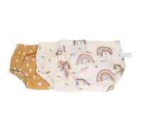 KENANLAN Pantalon D'entraînement pour bébé, 6 Couches, Coton, Couche Respirante et Réutilisable, gaieté élastique, pour les Sous-vêtements D'entraînement de bébé, avec (Motif arc-en-ciel)