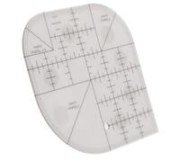 KENANLAN Règle de Couture de à Arc en Acrylique, Modèle de Coupe-coin Ronde, Outil de Patchwork de Courtepointe avec Courbes de 2,5 à 7,6 Cm, 45 ° et 90 °, pour les Amateurs de (Doré)