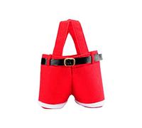 KENANLAN Sac de Pantalon Santa Panta, Sac de Noël Rouge avec Touche Douce, Conception de Poignée pour les Friandises, les Surprises et les bonbons. Décorations de Noël Idéales