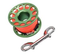 KENANLAN Scuba Diving - Rouleau de plongée en aluminium - 30 m - Avec double crochet - Pour l'exploration sous-marine, les opérations maritimes, la ligne flottante - Vert