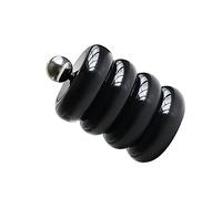 KENANLAN Support de QTIP en Résine à la Main avec Couvercle, Conteneur de Rangement de Forme de Beignet pour Maquillage, Style Nordique, adapté à une Famille (Quatre couches noires)