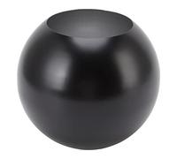 KENANLAN Vase boule floral, vase rond de style nordique, petit vase à fleurs en acier inoxydable, support de fleurs brillant pour maison, fête de mariage, décoration de Noël (noir mat)