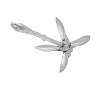 KENBT Accessoires de Bateau Ancre à grappin en Acier Inoxydable Poli. Ancre à Griffes. Ancre Pliante, matériel d'amarrage d'ancre à grappin for Marine,Antirouille(3.2KG)