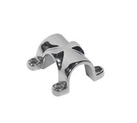 KENBT Colliers de Serra for tuyaux en Acier Inoxydable de 25 mm, Support de Tuyau Fixe en Croix, Type de Base, Support de Tuyau épaissi à Double Boulon,Antirouille(25MM Mirror Polished)