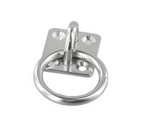 KENBT Crochet à œil carré en Acier Inoxydable 304 avec Anneau Rond, Accessoires de quincaillerie for Bateaux,Antirouille(8mm*5pcs)