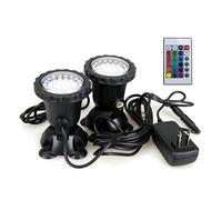 KENBT Éclairage sous-Marin LED RVB étanche 36 LED for Piscine, Fontaine, étang,Installation Pratique(2Lights)