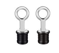 KENBT Lot de 2 Bouchons de vidange en Caoutchouc avec poignée en Acier Inoxydable, à Clipser, à rabattre, Coque, Vivier, cale, Tableau arrière, Digue, Accessoires for Bateaux Marins,Antirouille