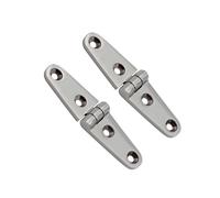 KENBT Lot de 2 charnières à Sangle en Acier Inoxydable 316 à 4 Trous 26 x 102 mm, polies Miroir, quincaillerie for Bateau,Antirouille