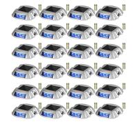 KENBT Lot de 24 Lampes solaires de terrasse étanches sans Fil avec Interrupteur for allée de Jardin, Bleu,Installation Pratique