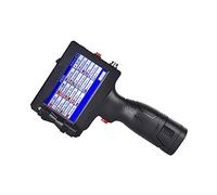 KENBT Machine de Codage Portable Portable 12.7mm Petite imprimante à Jet d'encre Bouchon de Bouteille Logo étiquette Emballage 25 Langues,Forte adhérence(A Set of Black Ink)