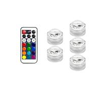 KENBT Mini Bougies Chauffe-Plat Submersibles à LED, étanches, avec télécommande,Installation Pratique(5 Light 1 Control)