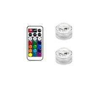 KENBT Mini Bougies Chauffe-Plat Submersibles à LED, étanches, avec télécommande,Installation Pratique(2 Light 1 Control)