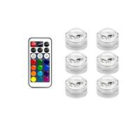 KENBT Mini Bougies Chauffe-Plat Submersibles à LED, étanches, avec télécommande,Installation Pratique(6 Light 1 Control)