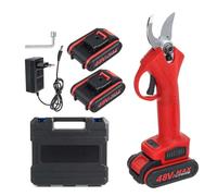 KENBT Sécateur, Cisaille électrique sans Fil 48VF, avec Batterie Lithium- 9000mAh, Coupe Efficace for bonsaï d'arbres fruitiers,Sécurité et défense(2 Battery)