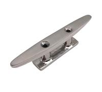KENBT Taquet d'amarra combiné Poli en Acier Inoxydable 316, quincaillerie à 2 Trous, taquets de Bateau for Attache de Corde de Pont de Bateau Marin, Yacht,Antirouille(10inch)