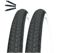 Kenda K-127 Lot de 2 pneus de vélo Noir/blanc 47-559 (26 x 1,75) avec démonte-pneu maxxi4you