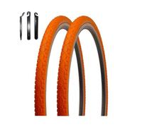 Kenda K-935 Lot de 2 pneus de vélo Orange 40-622 (28 x 1,5) avec démonte-pneu
