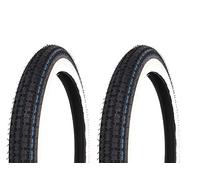 Kenda Kit de pneus à paroi blanche 2.25-16 | 2 1/4 x 16 Hercules Prima 2 3 4 5 S, Zündapp, Simson