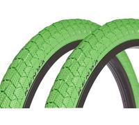 Kenda Lot de 2 pneus BMX 20 x 1,95" - 610 g - Pneu - Design moderne - Park & Street - Vert - 1 paire