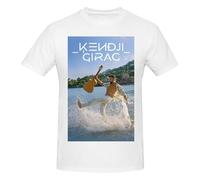 Kendji France Girac T-Shirt en Coton pour Homme à Manches Courtes et col Rond Coupe Classique Respirant T-Shirts Basiques Hauts d'été décontractés X-Large