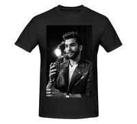 Kendji France Girac T-Shirt en Coton pour Homme à Manches Courtes et col Rond Coupe Classique Respirant T-Shirts Basiques Hauts d'été décontractés X-Large