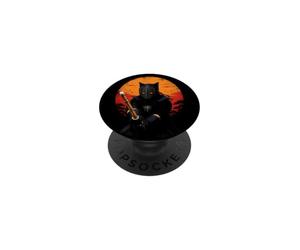 Kendo Cat-Kendo Karate Judo Akido Martial Arts Chat Kendo PopSockets PopGrip Adhésif