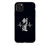 Kendo Heartbeat Arts Martiaux Japonais Combat d'épée Coque pour iPhone 11 Pro Max