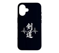 Kendo Heartbeat Arts Martiaux Japonais Combat d'épée Coque pour iPhone 16