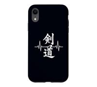 Kendo Heartbeat Arts Martiaux Japonais Combat d'épée Coque pour iPhone XR