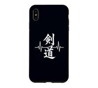Kendo Heartbeat Arts Martiaux Japonais Combat d'épée Coque pour iPhone XS Max