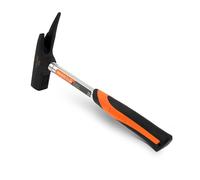 KENDO Marteau de charpentier 600 g - Marteau de charpentier - Marteau de charpentier - Tête en acier avec support magnétique - Extracteur de clous - Manche en tube d'acier robuste