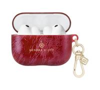 Kendra Scott Étui pour AirPods Pro 3 - Perle Laque Cerise | Étui élégant pour AirPods Pro 3 avec fermoir à breloque doré pour clés, sac à main, fourre-tout, etc. - Coque de protection