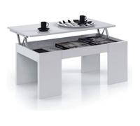 KENDRA Table Basse transformable, plateau relevable - Blanc